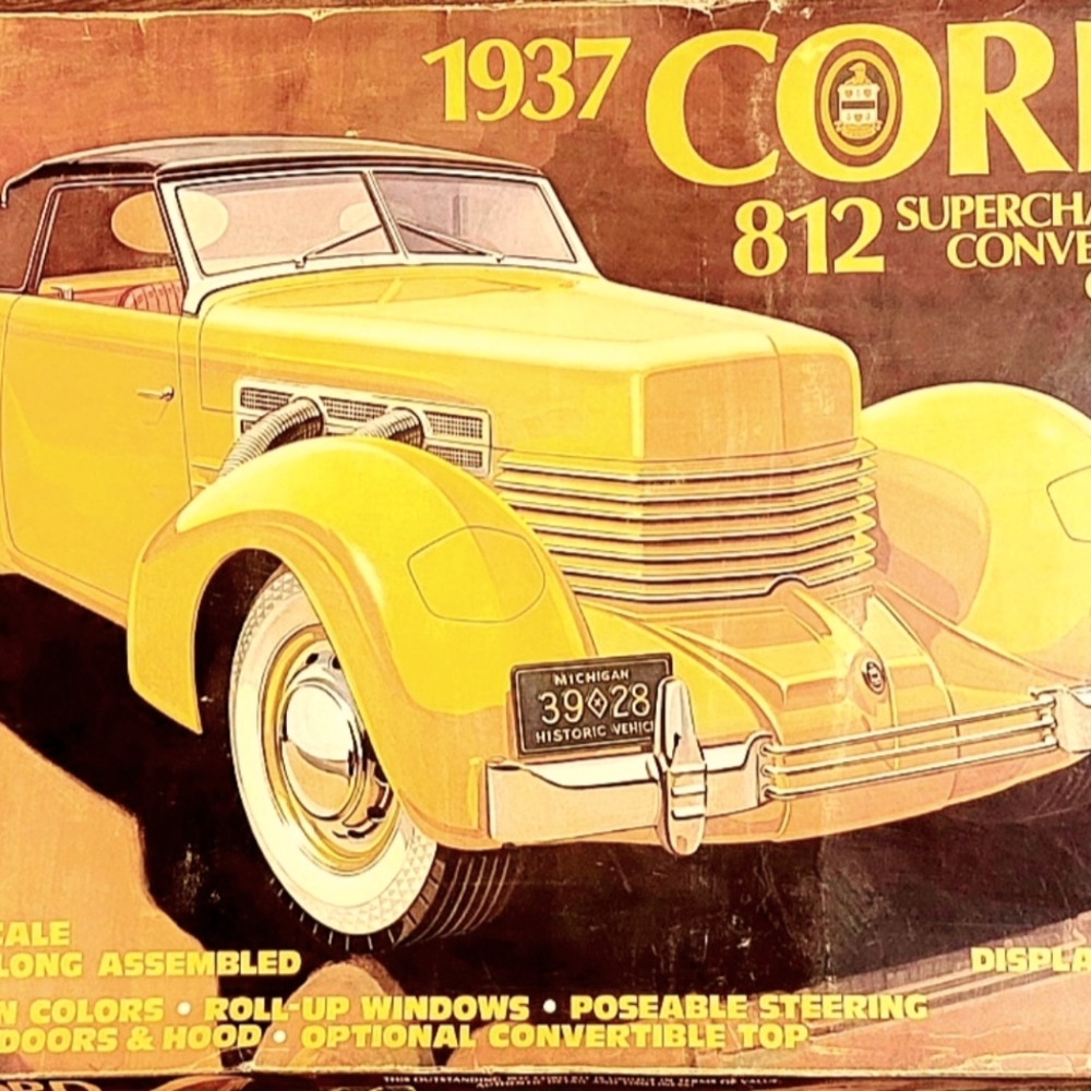 Vintage ATM 1937 Cord Coupe Model Car Kit